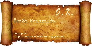 Ökrös Krisztián névjegykártya
