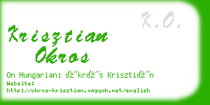 krisztian okros business card